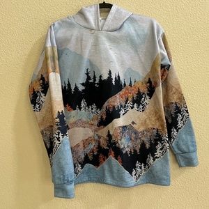 Cozy Graphic Mountain Hoodie